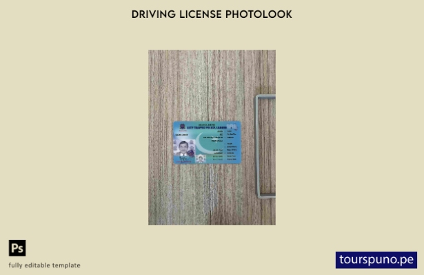 listo para imprimir Plantilla FRONTAL de aspecto fotográfico de Lahore DL de la 